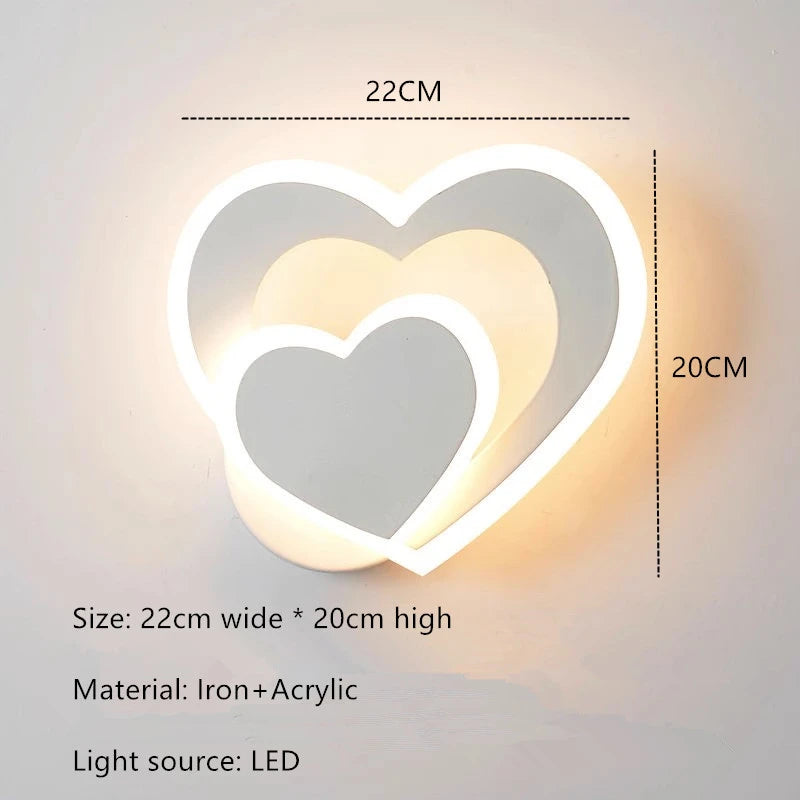 LED Heart-Shaped Wall Lamp | Modern Love Lighting for Home