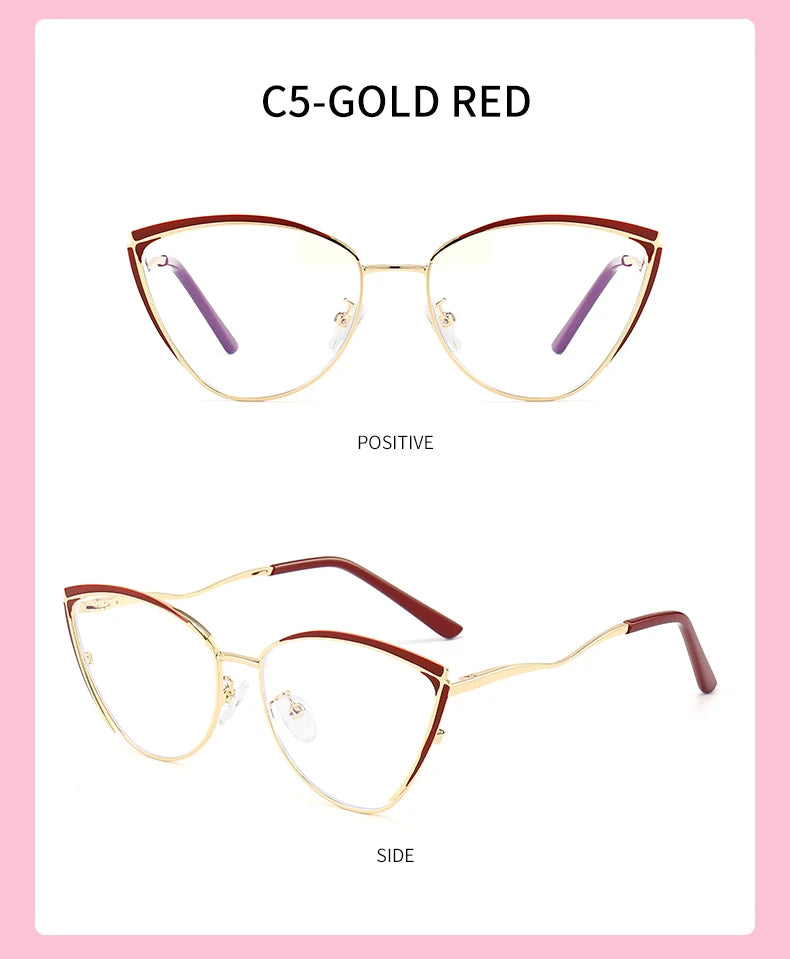 Personalized Cat Eye Glasses for Women | Customizable Style & Comfort