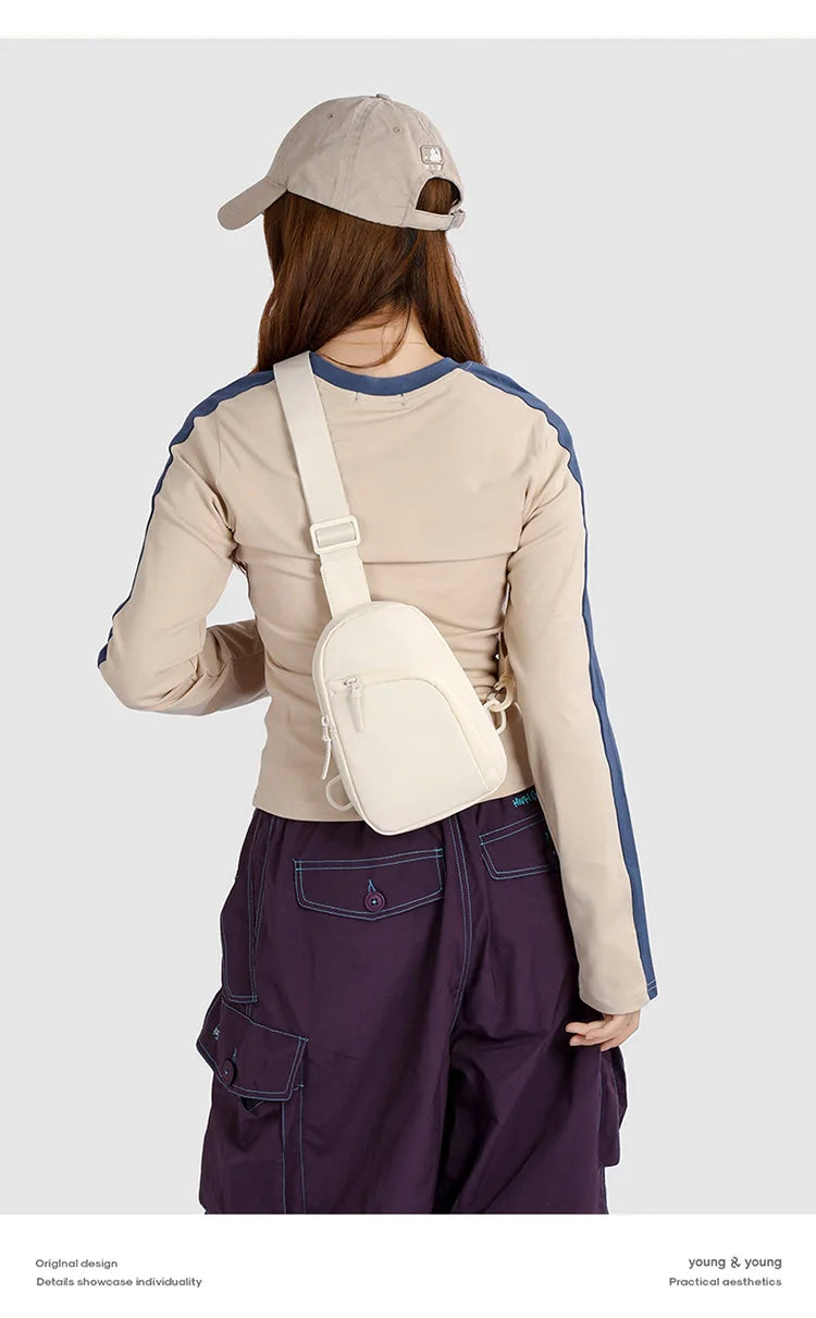 Waterproof PU Leather Sling Bag | Versatile Unisex Chest Bag