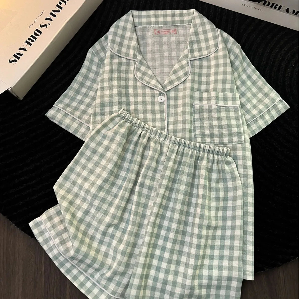 Cute Women's Summer Pajamas | Comfortable Bubble Cotton Home Wear