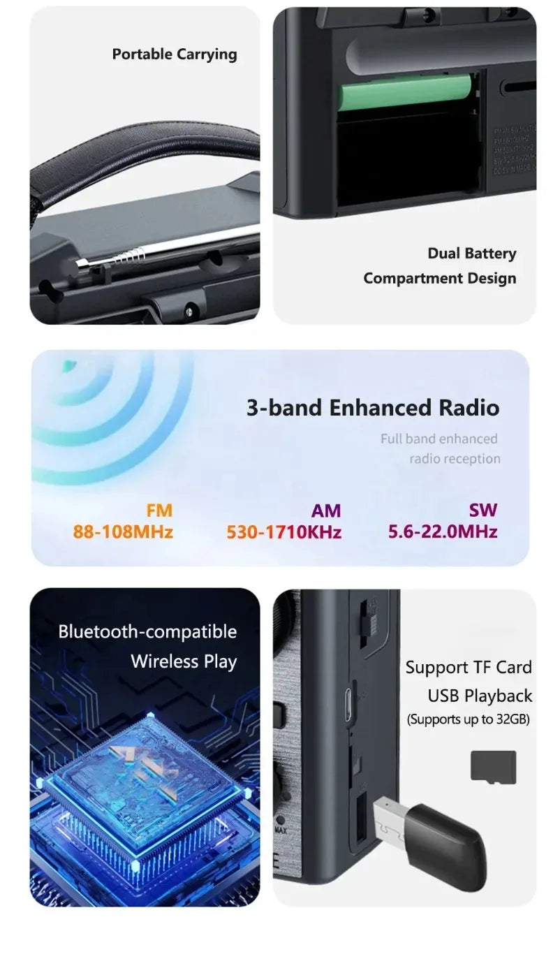 Portable Solar Bluetooth Speaker & Multi-band Radio | Outdoor Fun