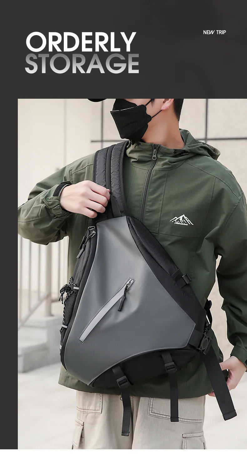 Men's Waterproof Large Capacity Crossbody Chest Bag | Fashionable & Functional