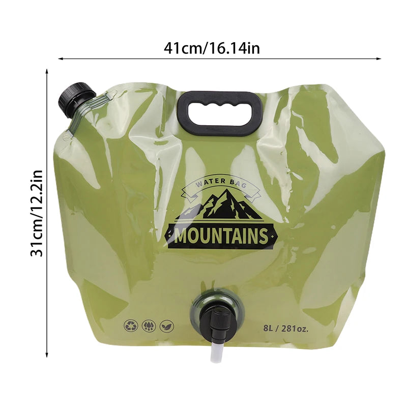 Portable 0.8L Water Bag for Camping & Travel | Compact Water Container
