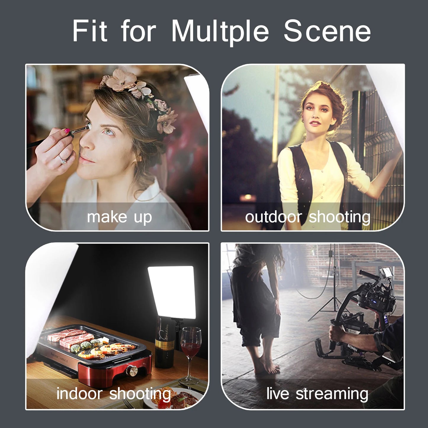 LED Video Lights for Live Streaming & Photography | Adjustable Tripod