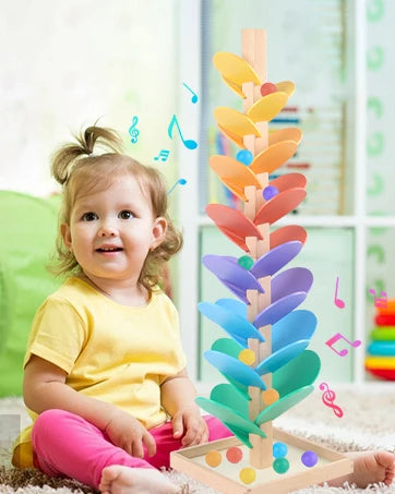 49PCS Wooden Marble Run Toy Set | Fun Learning Game for Kids