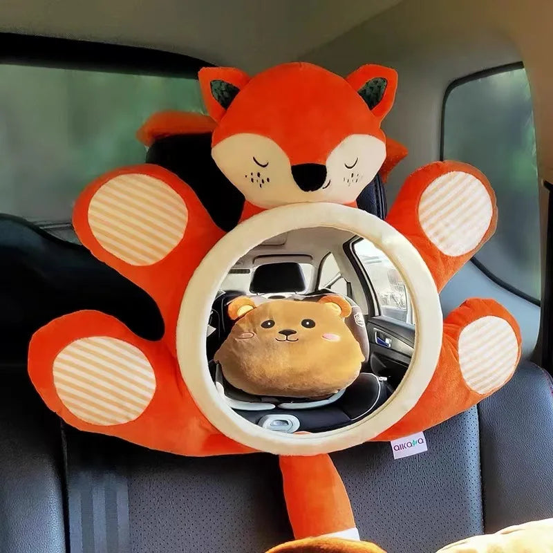 Baby Car Mirror for Safety | Easy View Cartoon Doll Design
