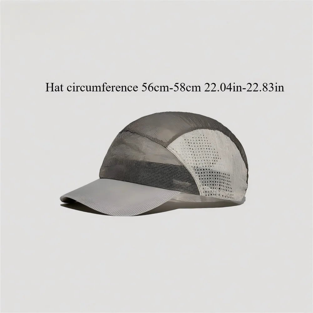 Lightweight Color Block Mesh Baseball Cap for Summer Sports