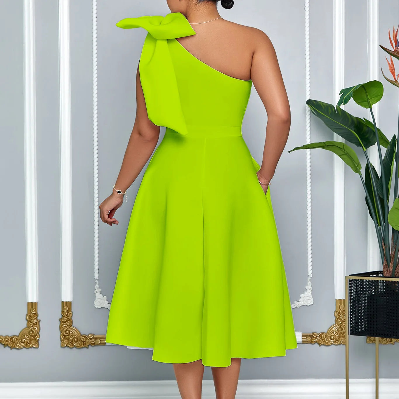 Elegant One Shoulder Dress for Women | Luxurious Summer Fashion
