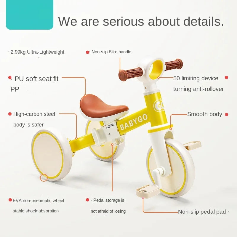 Multi-Function Walker Tricycle for Kids | Safe Balance Car Toy