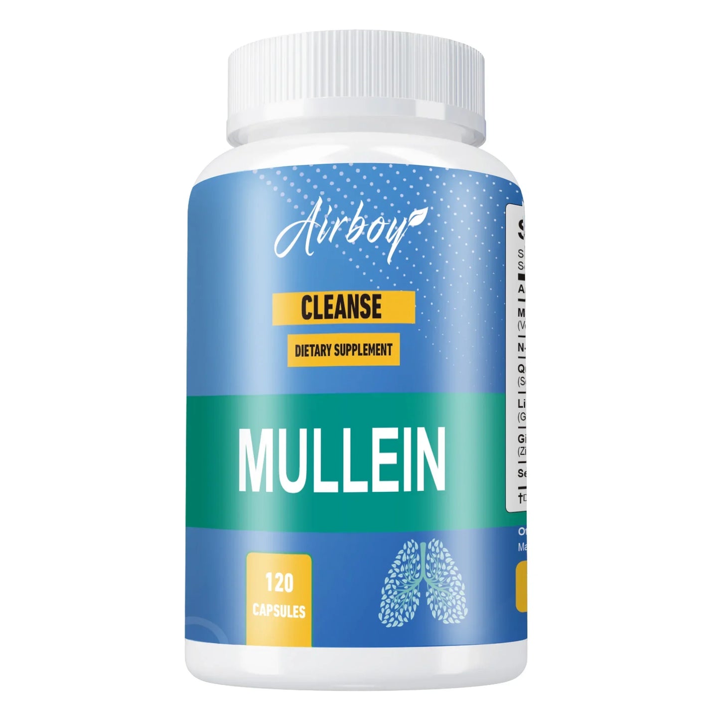 Natural Mullein Lung Detox Capsules for Breathing & Sleep