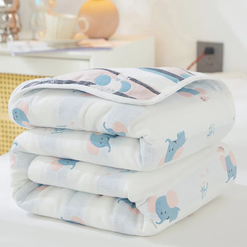 Breathable Summer Quilt | Multi-functional Cotton Towel Blanket