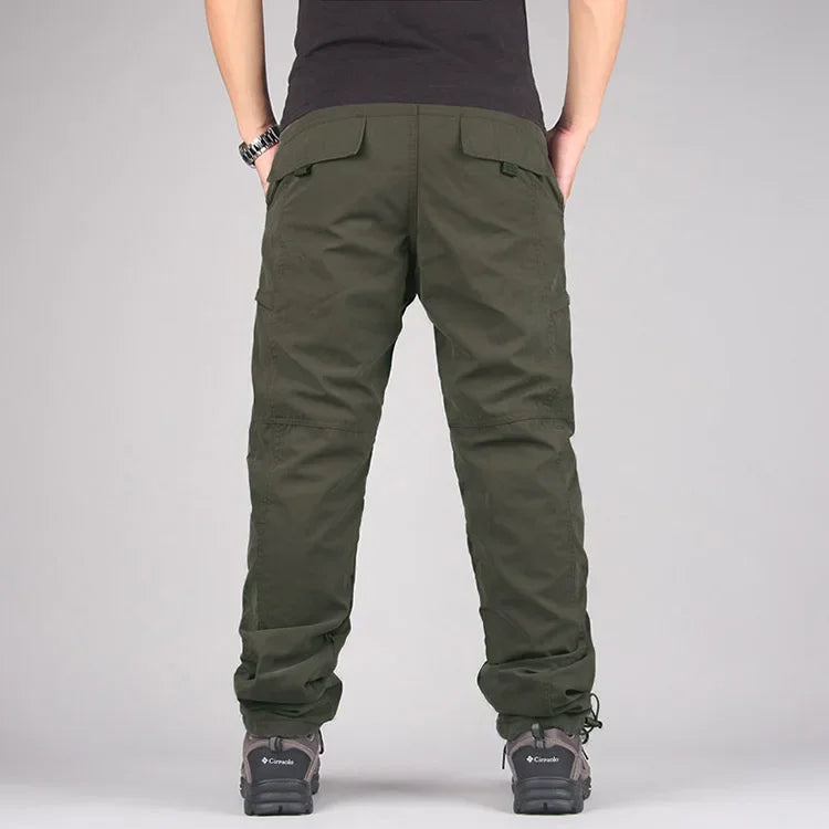 Men's Winter Fleece Cargo Pants | Warm & Casual Outdoor Trousers