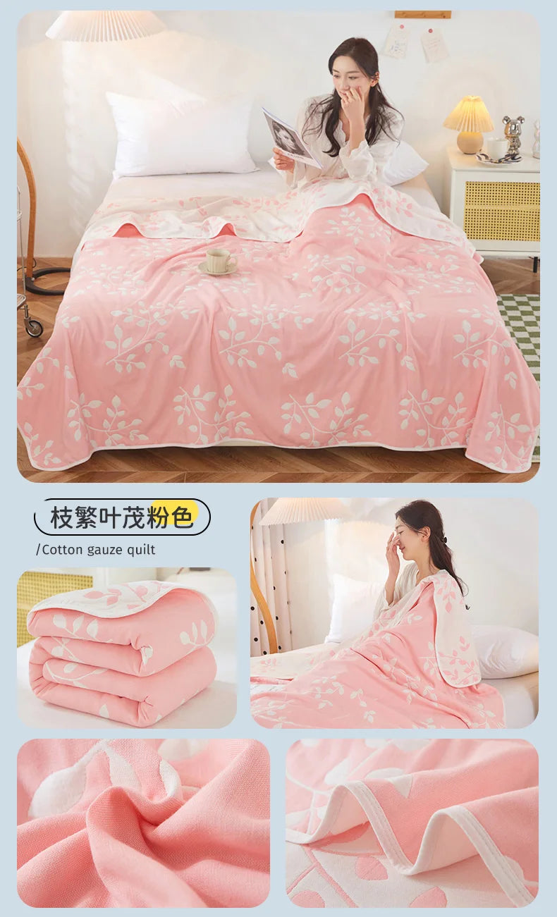 Breathable Summer Quilt | Multi-functional Cotton Towel Blanket
