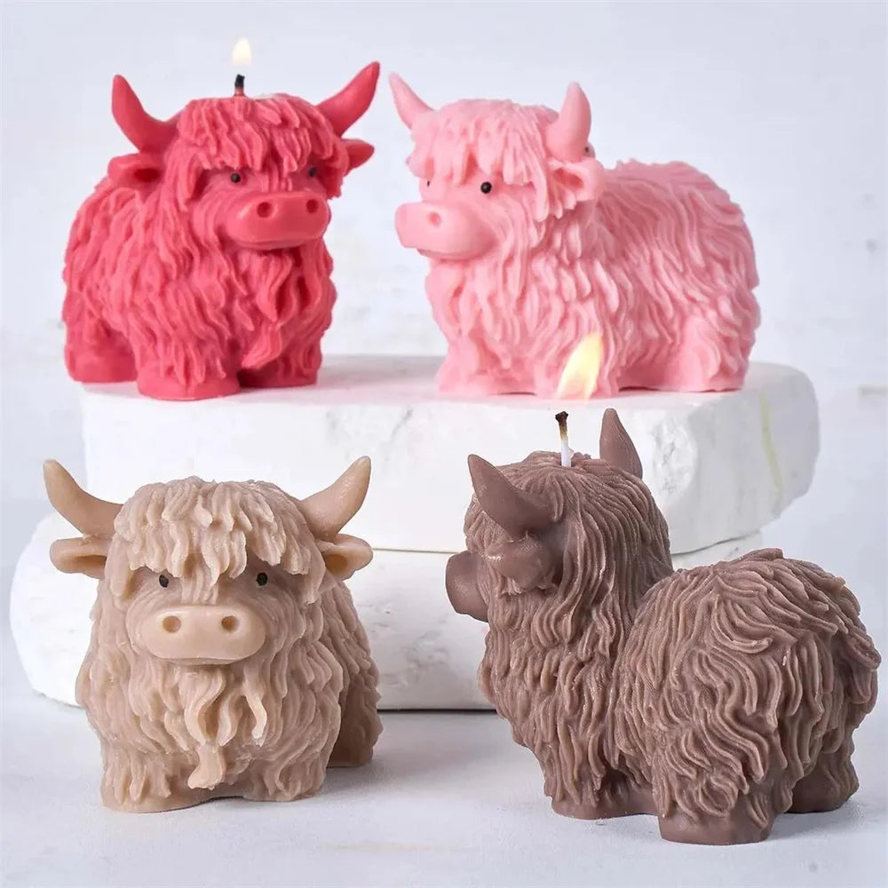 3D Highland Cow Silicone Mold | Craft Unique Animal Decor
