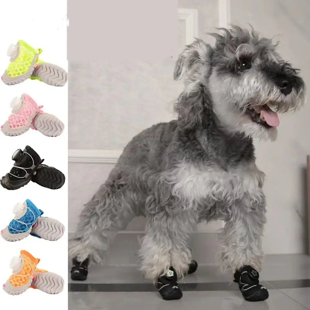 Breathable Dog Mesh Shoes | Anti-Slip Summer Footwear Set
