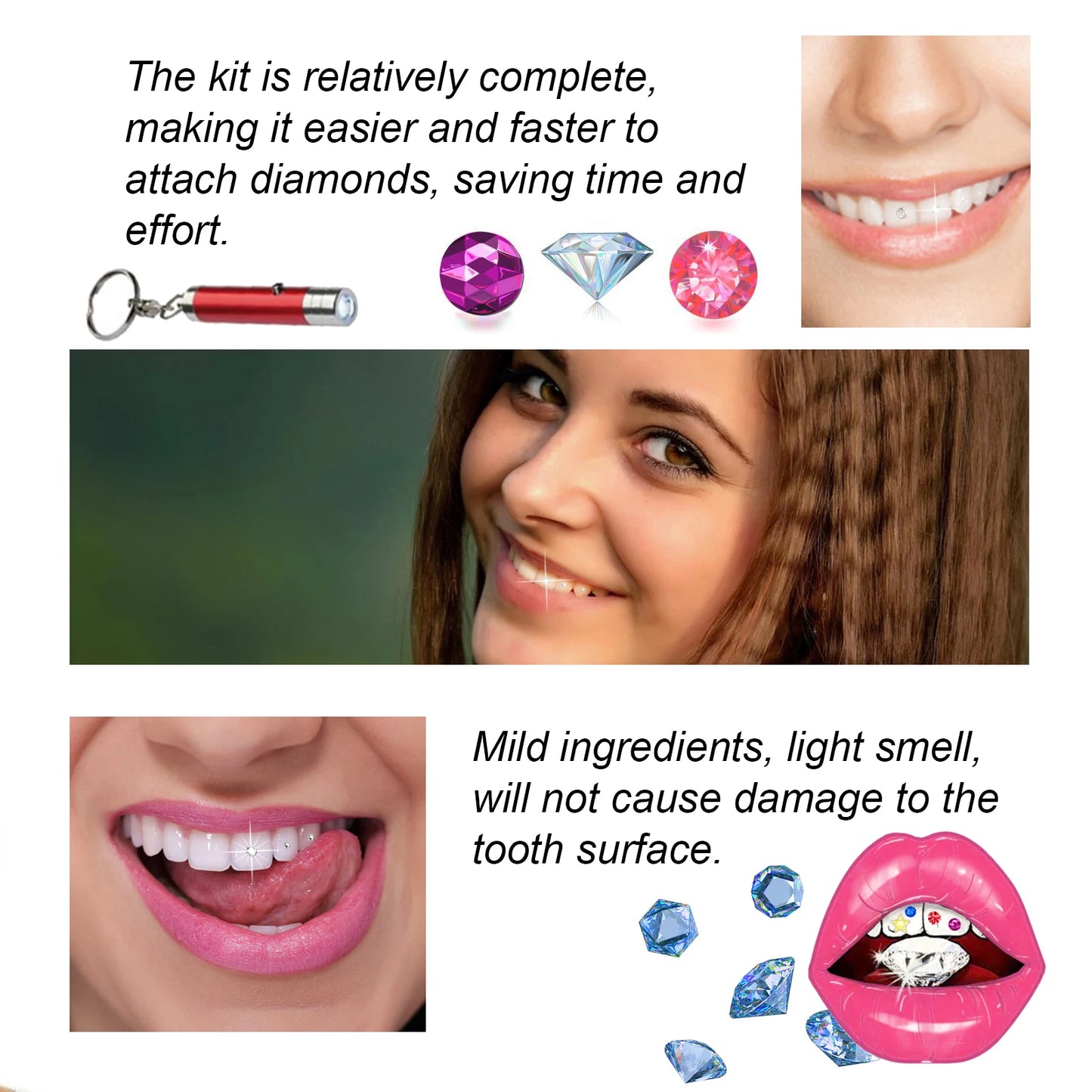 DIY Tooth Gem Kit | Trendy Self-Adhesive Tooth Jewelry