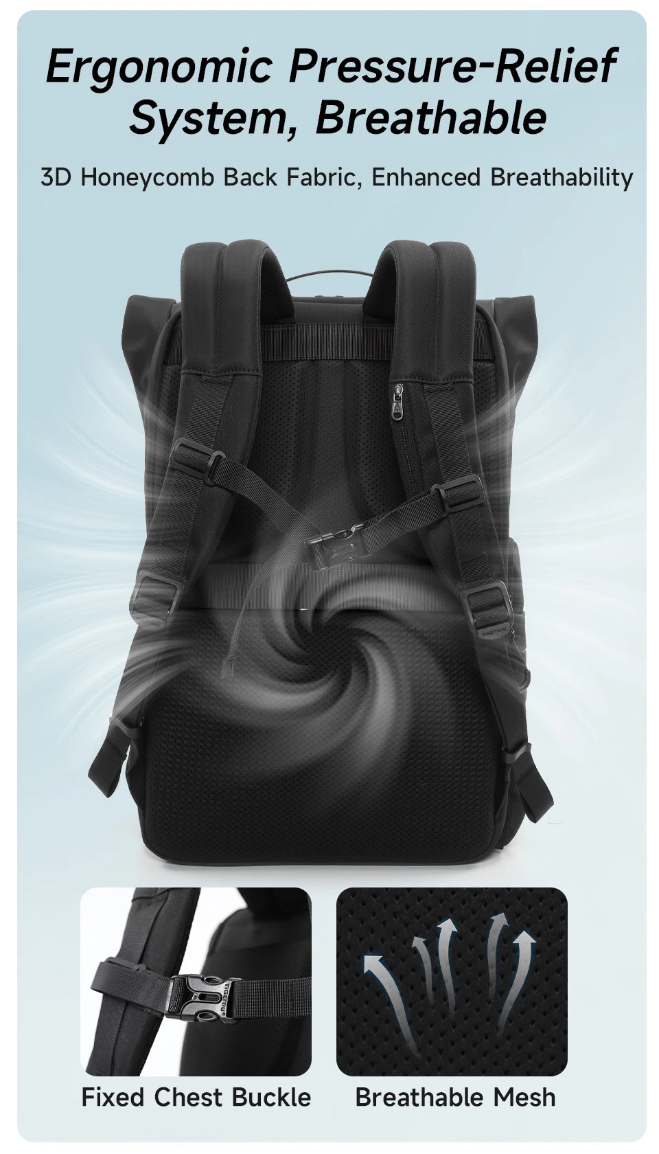 Waterproof Travel Backpack for Men | Expandable Business & School Bag