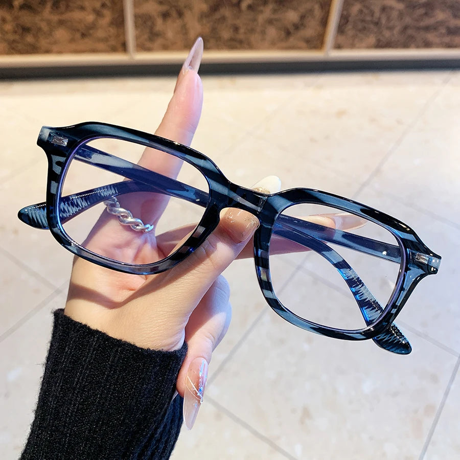 Stylish Women's Square Frame Glasses | Vibrant Rainbow Design