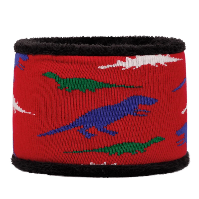 Kids Dinosaur Hat, Glove & Scarf Set | Warm Winter Accessories