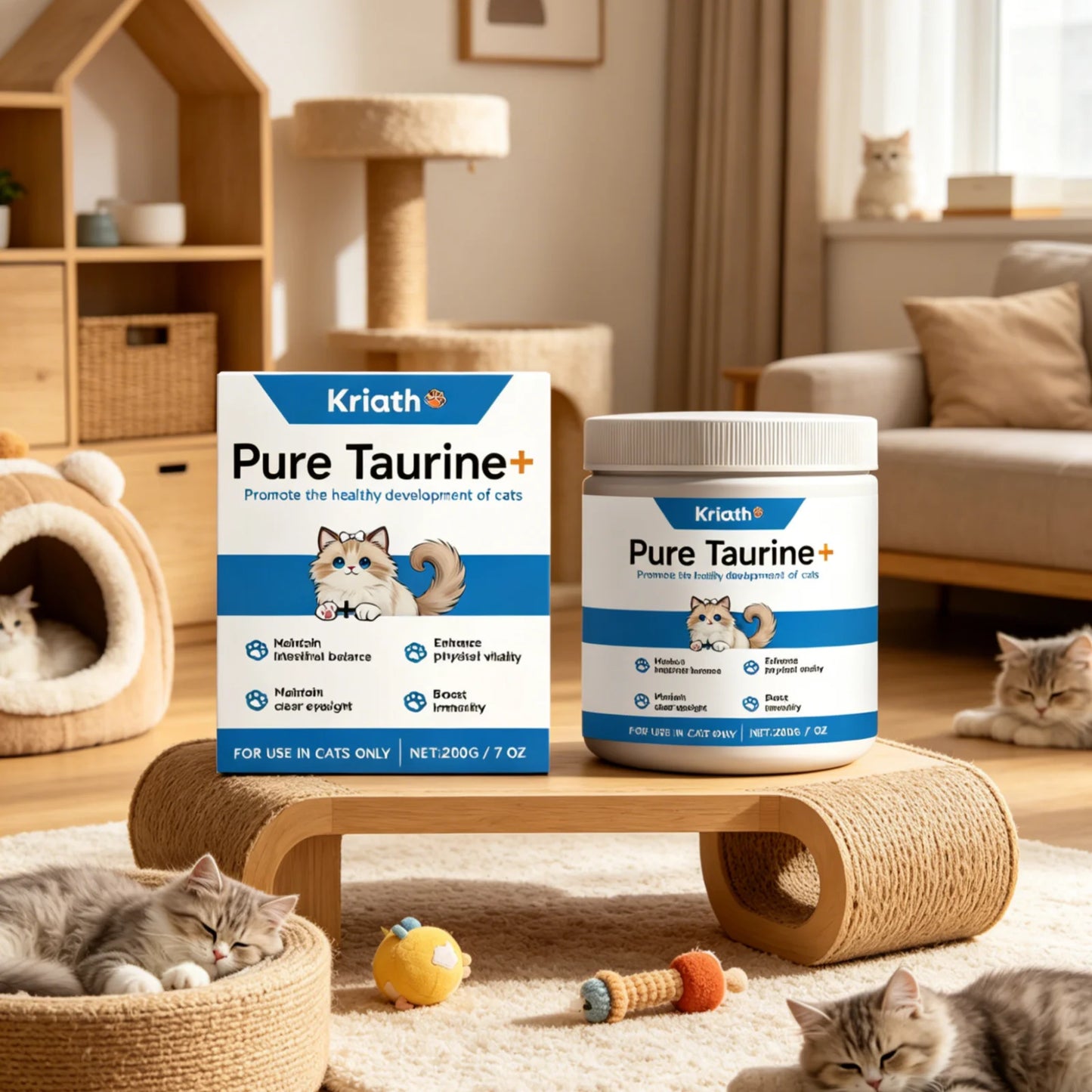 Pure Taurine Powder for Cats | Daily Health Supplement
