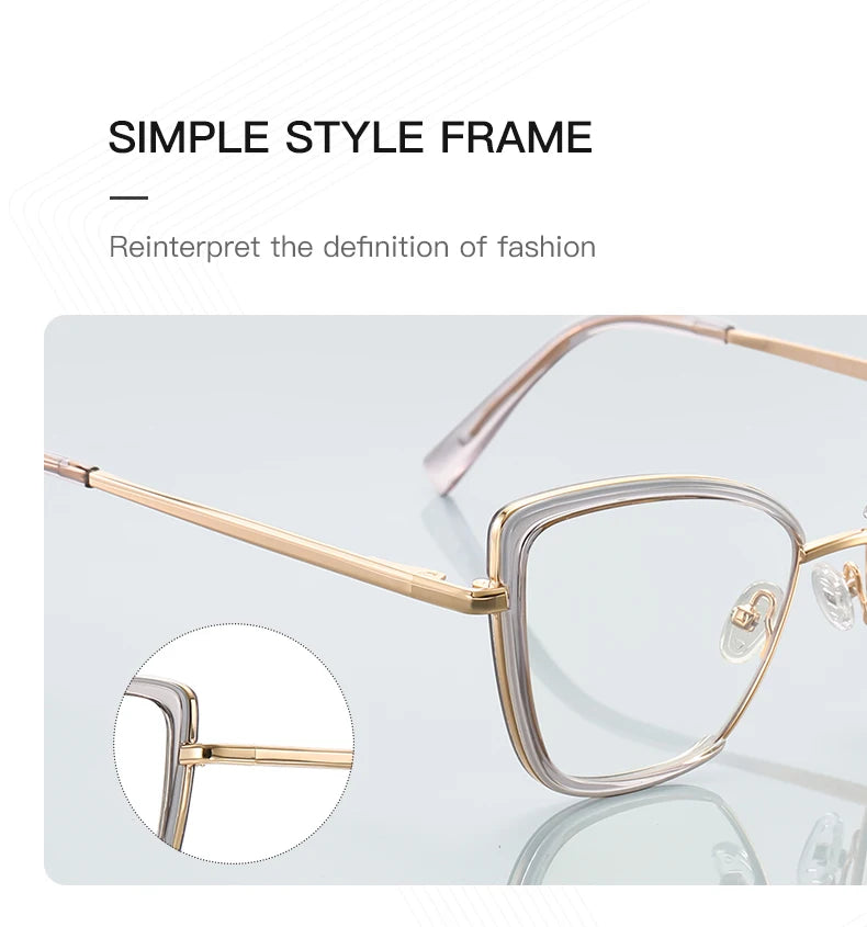 Customizable Anti Blue Light Myopia Glasses for Women | Stylish & Functional