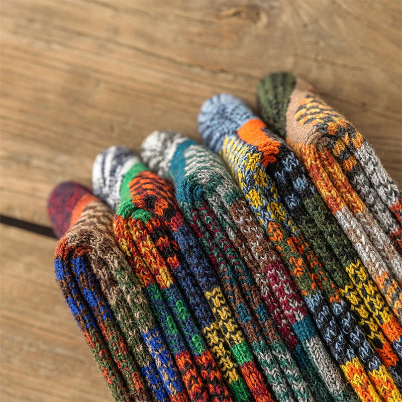 Colorful Wool Socks for Men | Warm & Comfortable Winter Footwear