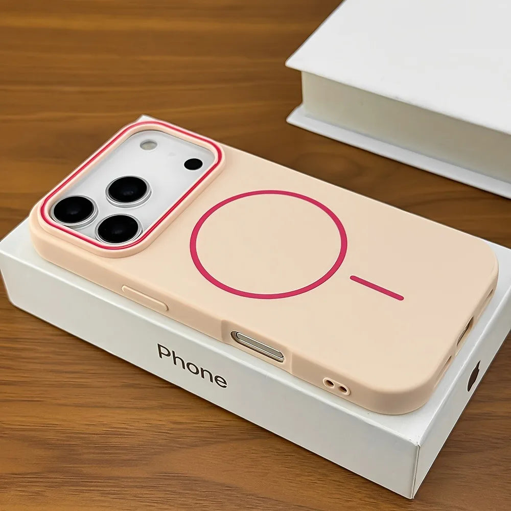 Funda Magnética Mate de Lujo para Teléfono | Elegante Protección para iPhone