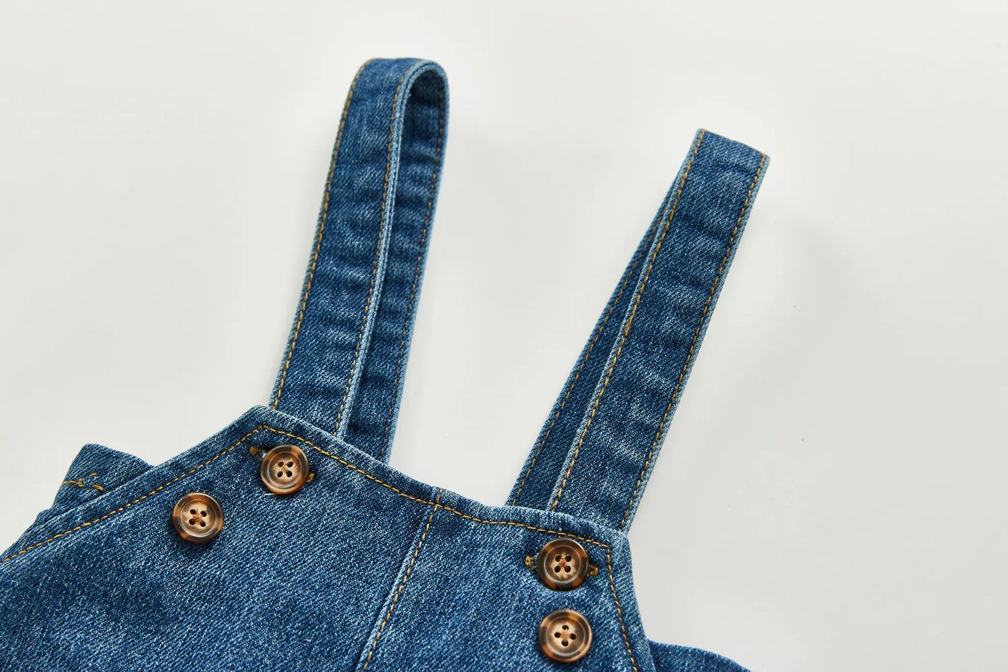 Unisex Baby Denim Romper | Comfortable & Versatile Toddler Outfit