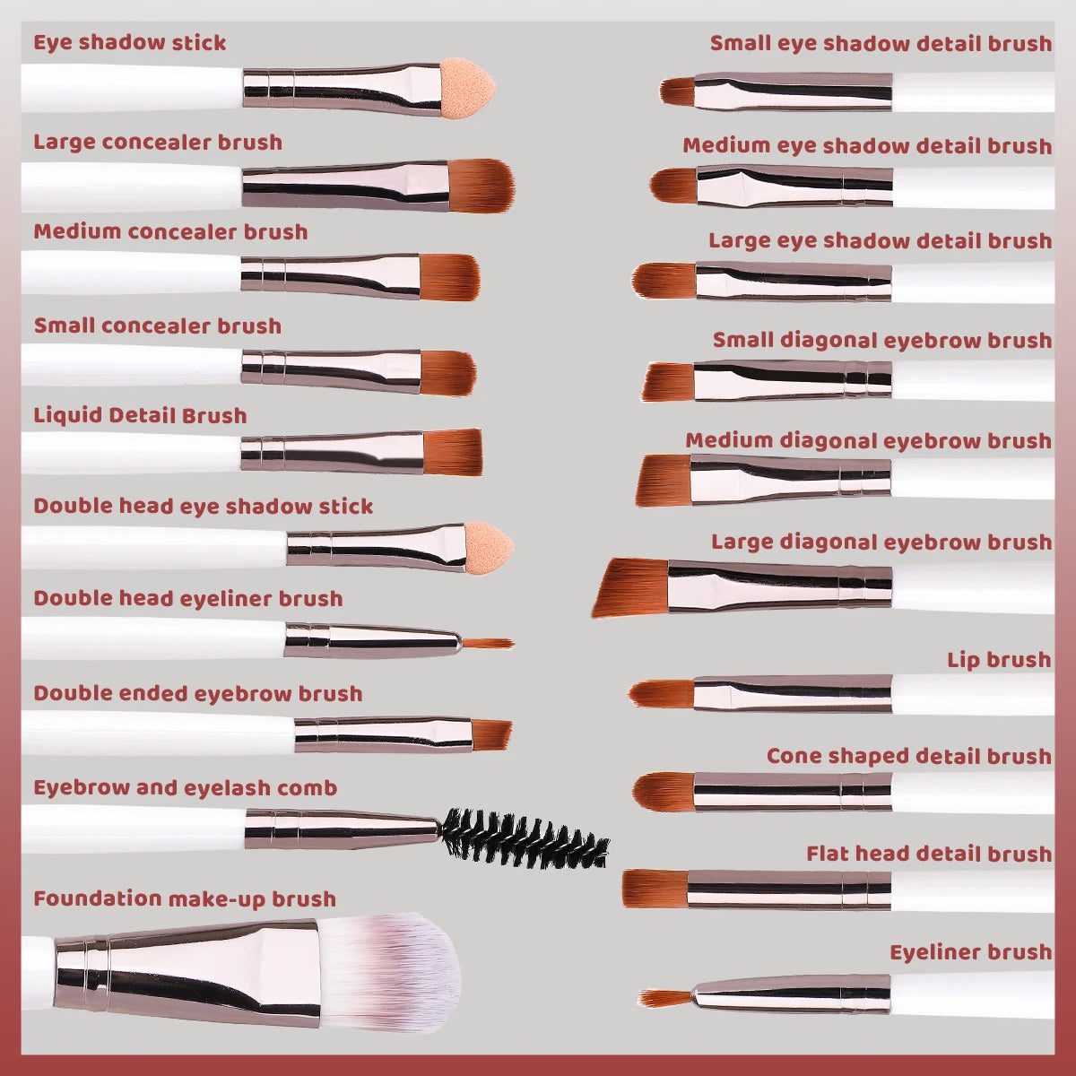 Portable Makeup Brush Kit | Travel Face Cleaning Set of 28/32pcs