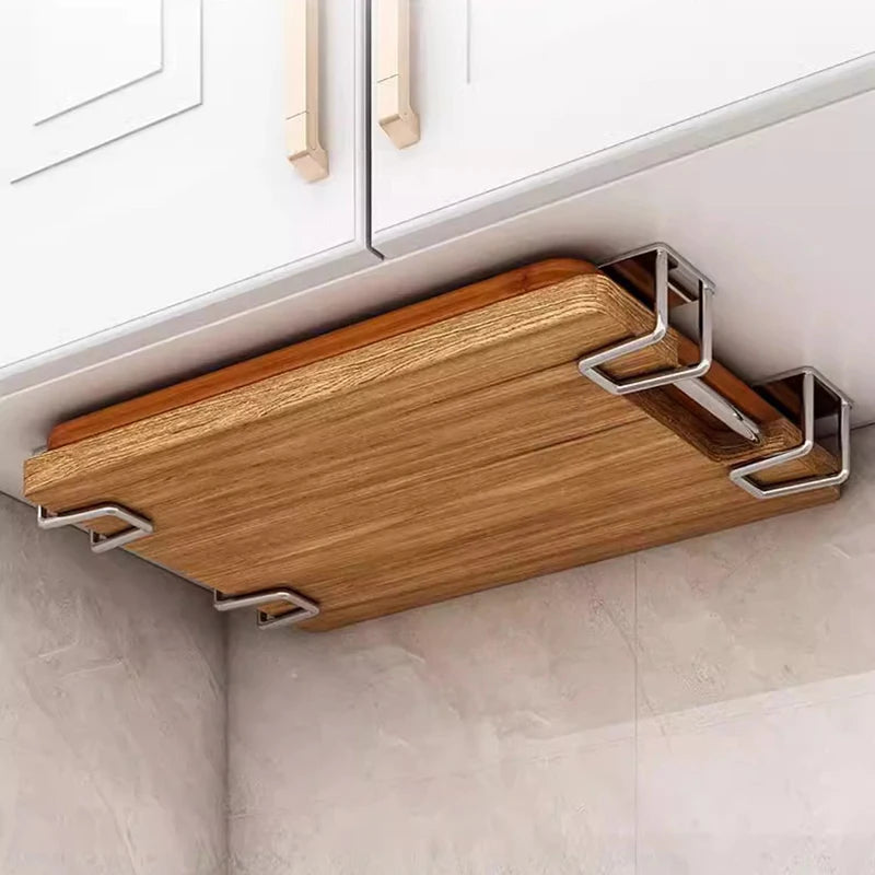 Stylish Wall Mounted Kitchen Rack | Modern Pot Lid Storage Solution
