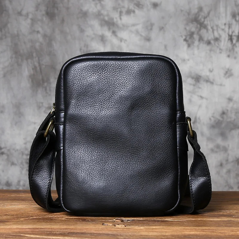 Bandolera de cuero genuino para hombre | Elegante y duradera