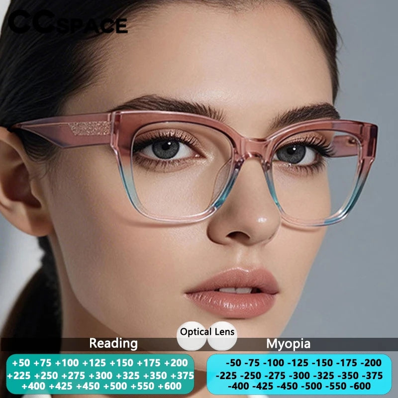 Stylish Cat Eye Acetate Glasses | Blue Light Blocking & Reading Eyewear
