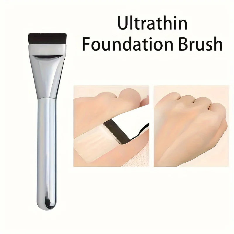 Ultra Fine Straight Line Foundation Brush | Precision Makeup Tool