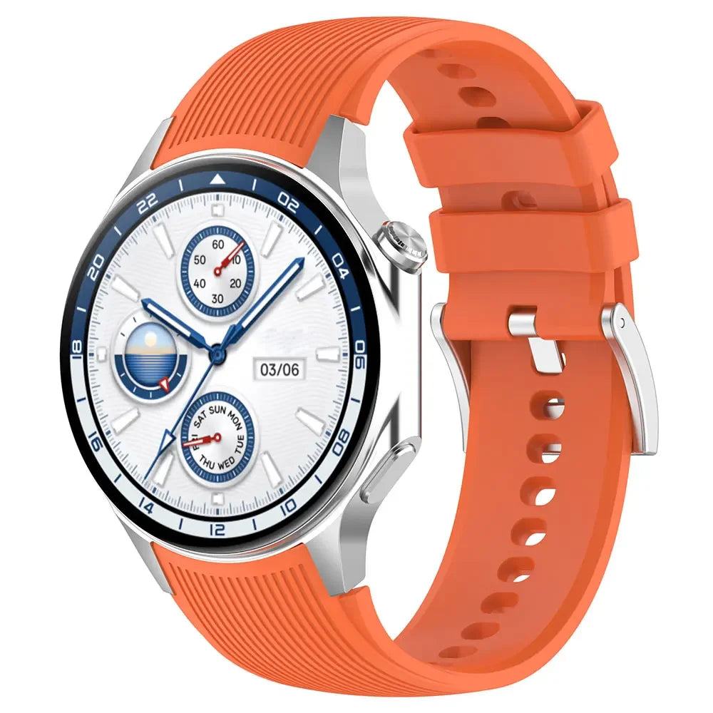 No-Gap Silicone Watch Band | Comfort Fit Sport Strap for Smartwatches