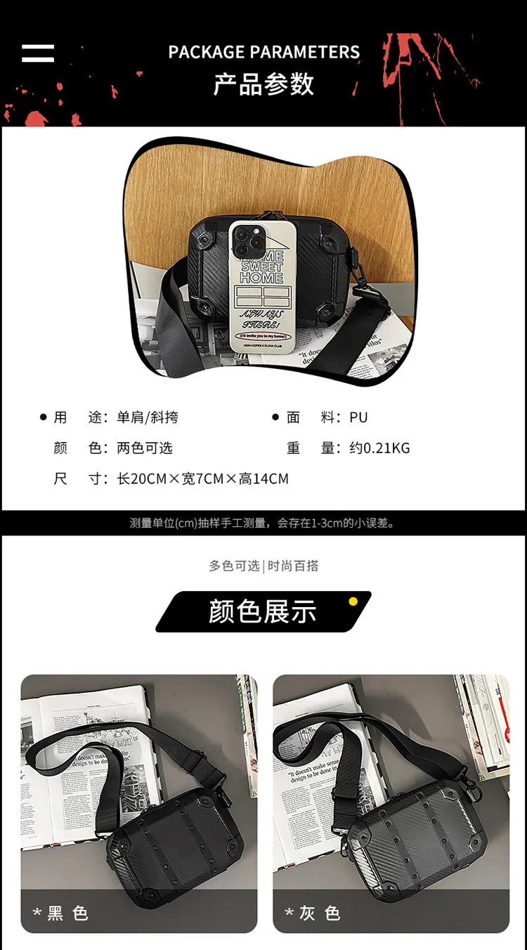 Luxury Mini Messenger Bag for Men | Stylish Pu Leather Crossbody
