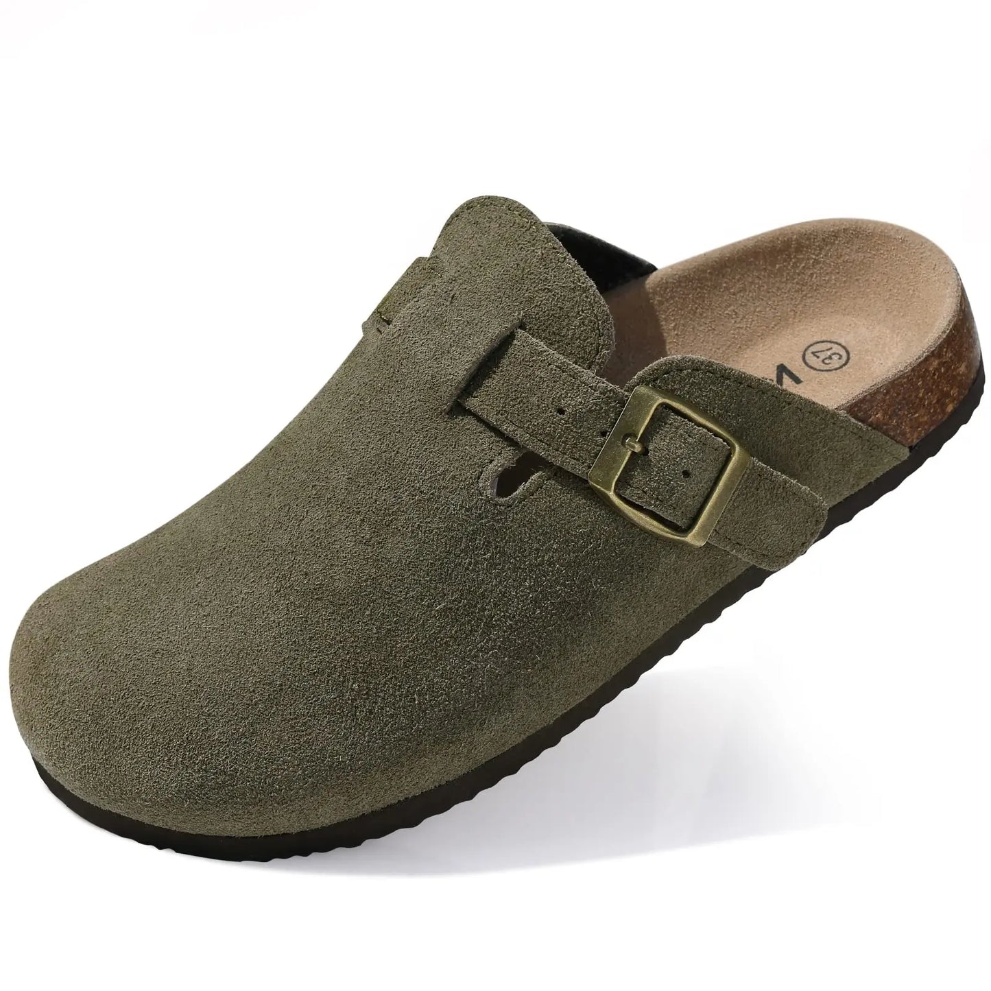 Comfortable Suede Clogs with Arch Support for All-Day Wear