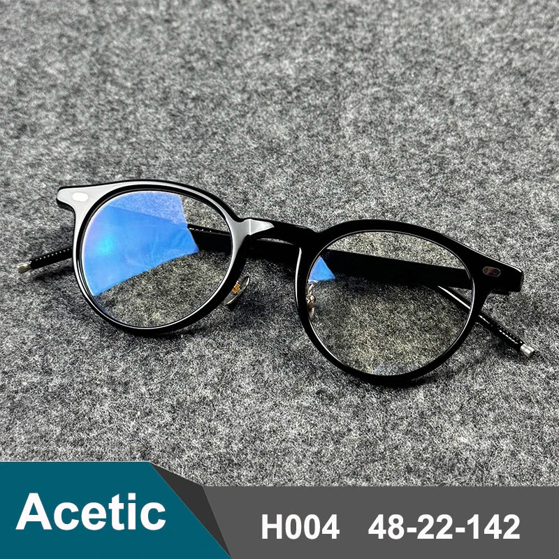 Unisex Retro Round Acetate Eyeglasses Frames | Timeless Style