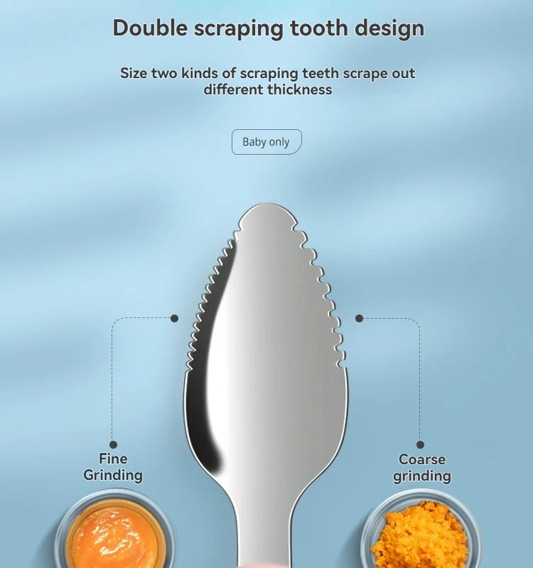 Dual-Head Baby Food Scraper Spoon | Essential Feeding Tool