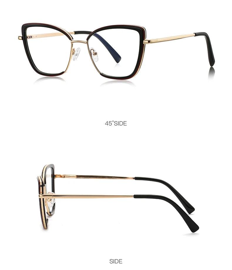 Customizable Anti Blue Light Myopia Glasses for Women | Stylish & Functional