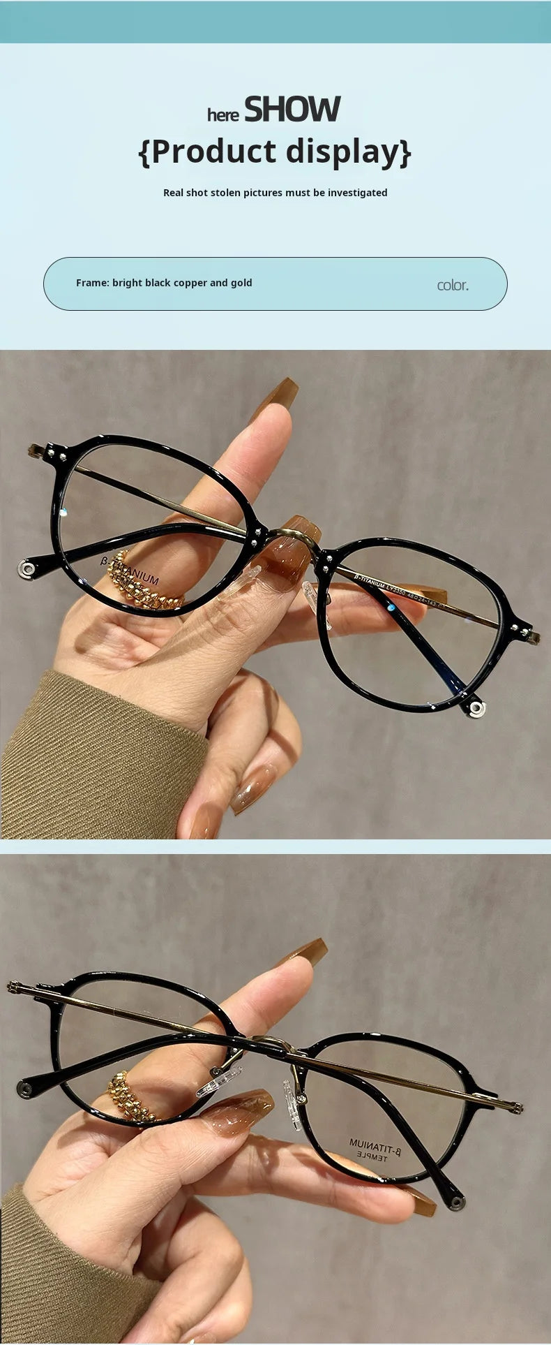 Stylish Half Titanium Oval Eyeglasses for Women | Fashion Meets Function