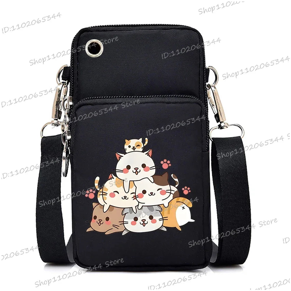 Cartoon Cat Crossbody Bag | Cute Women's Anime Shoulder Purse