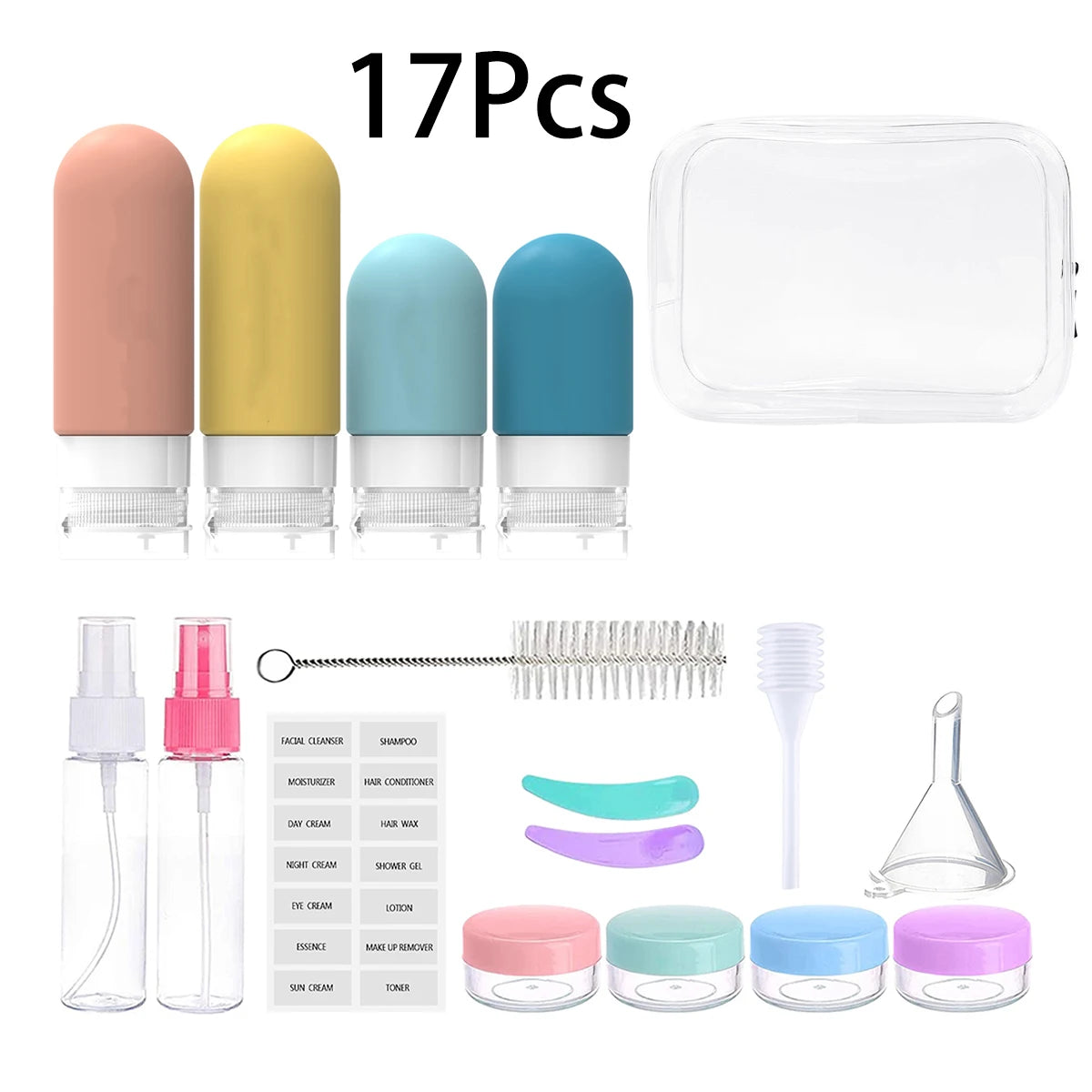 4 Pc Travel Bottles Set | Leak Proof Toiletry Containers