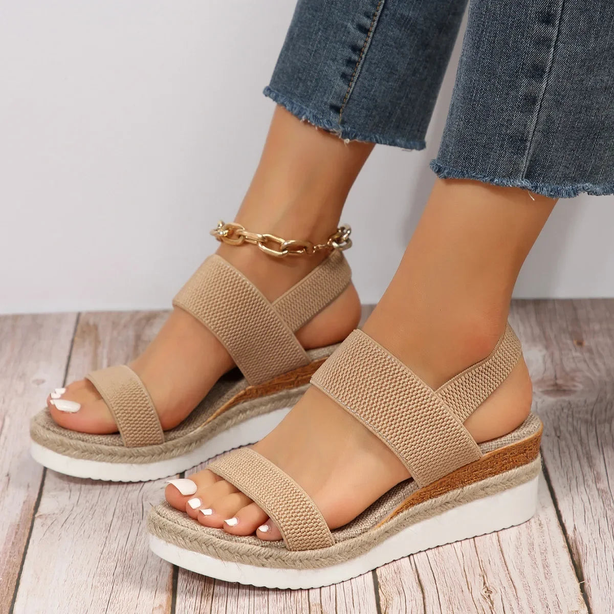 Stylish Women's Wedge Heeled Platform Sandals for Summer Comfort