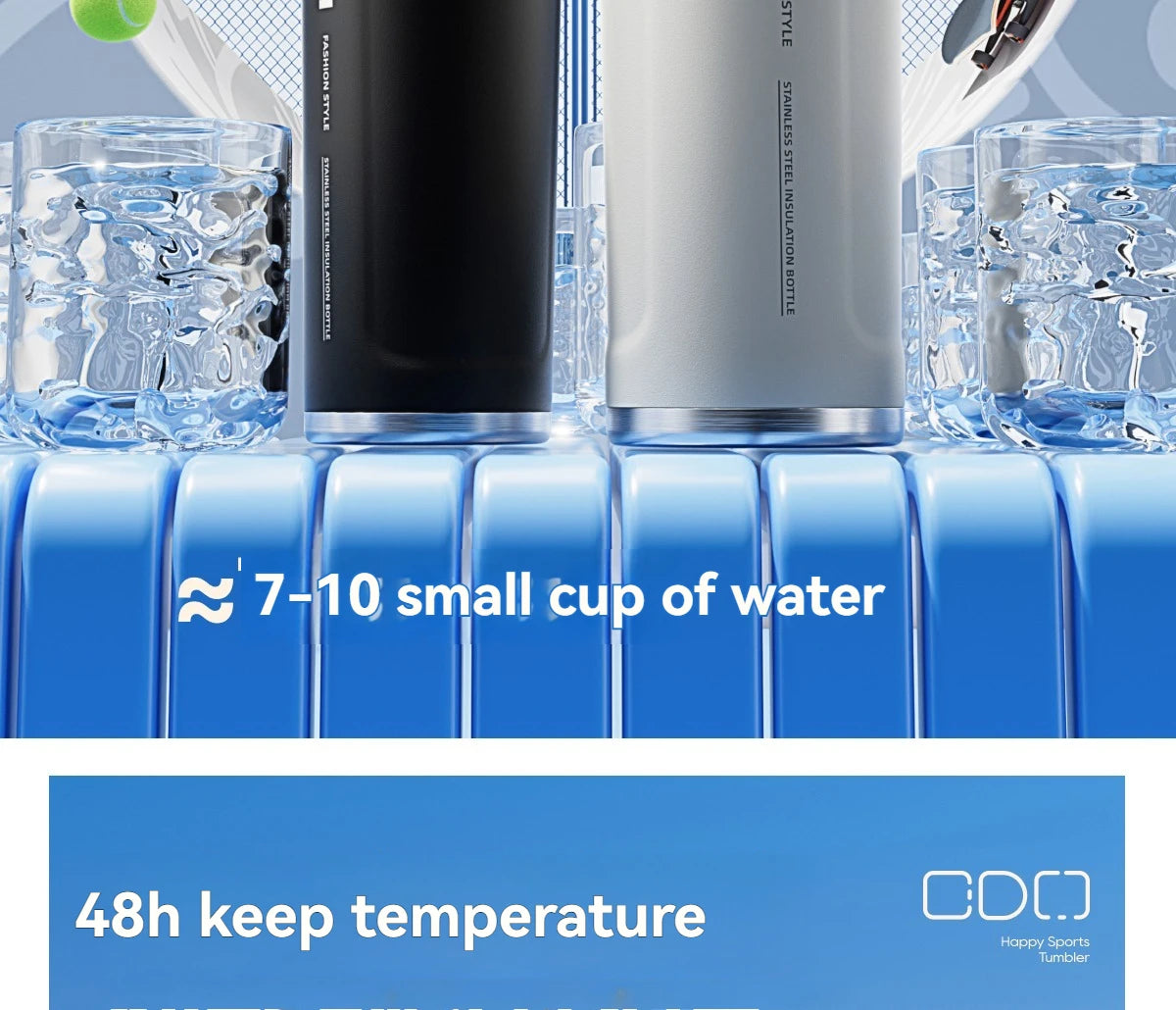 Stainless Steel Insulated Water Bottle | Fitness & Outdoor Hydration
