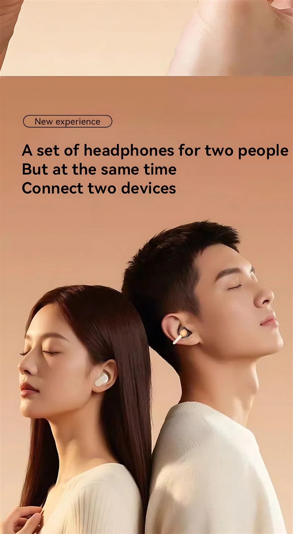 Wireless Earphones Open In-ear Type HIFI Bass 2in1 Bluetooth Headset High-definition Electric Quantity Digital Display Earplugs