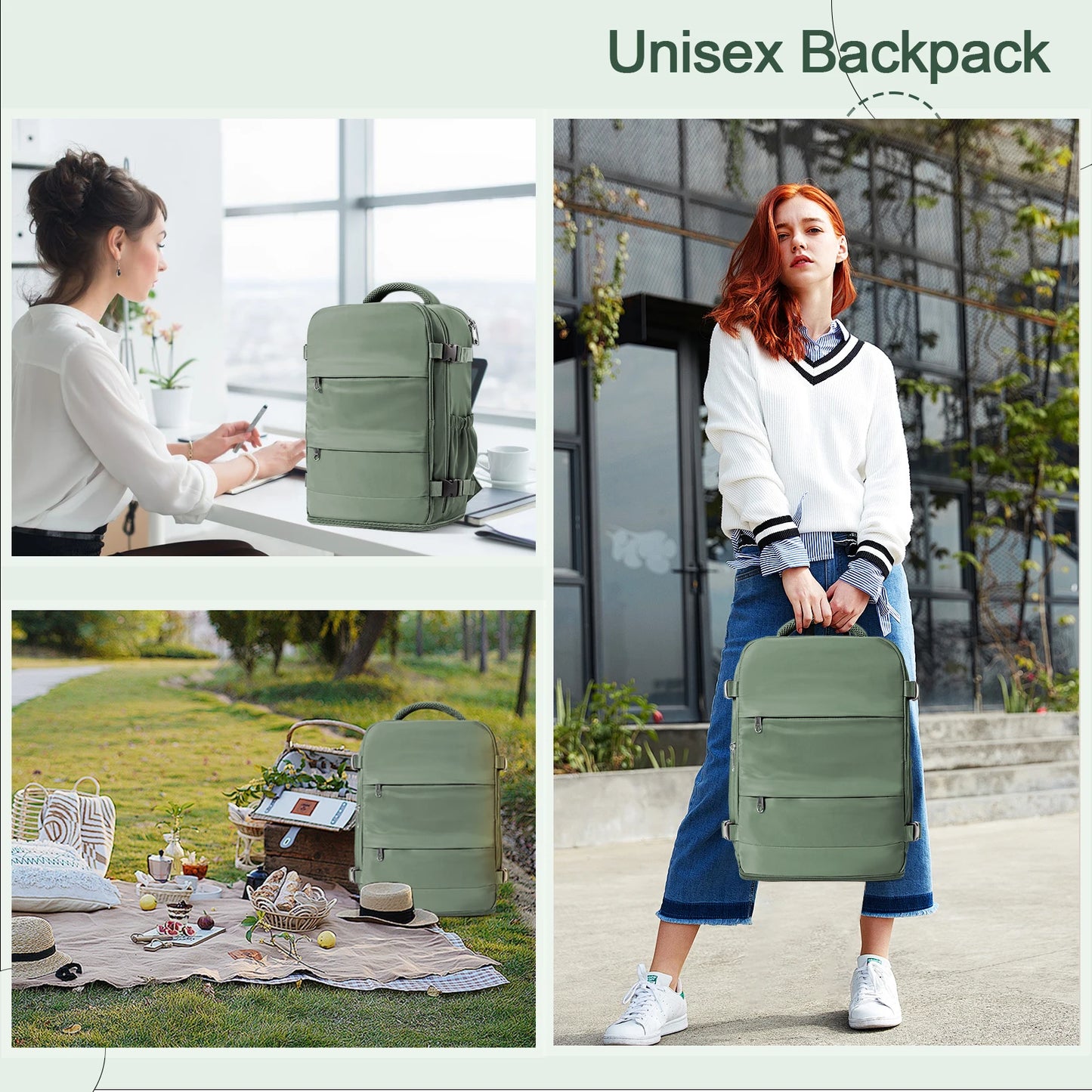 Mochila de viaje versátil 40x30x20 para hombre y mujer | Maleta de cabina