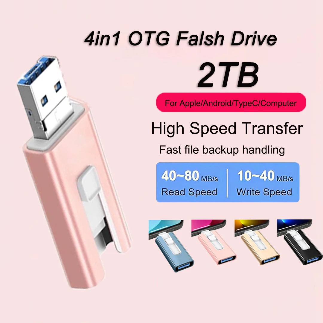 4in1 OTG Flash Drive 512GB | USB 3.0 & Type-C Memory Stick