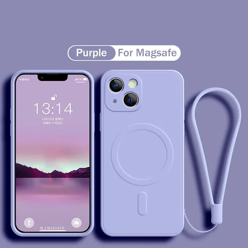 Magnetic Wireless Charge Case for iPhone | Soft Silicone Cover