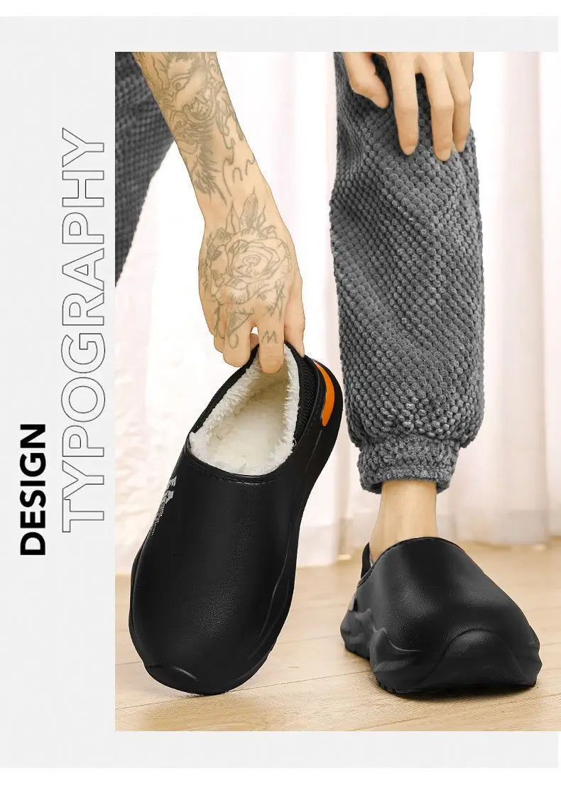 Men's EVA Waterproof Outdoor Slippers | Cozy Winter House Shoes