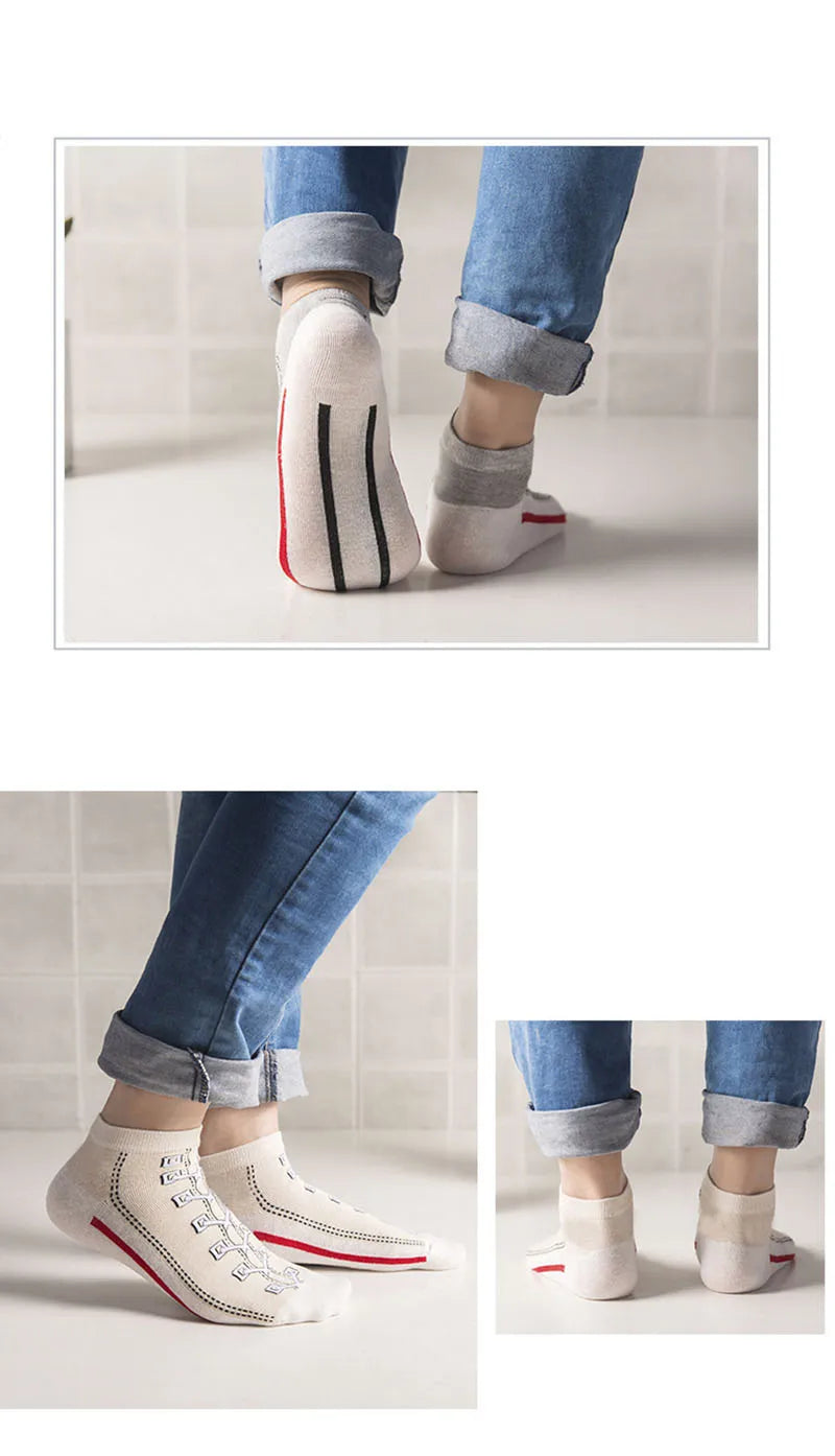 Stylish Unisex Canvas Boat Socks | Trendy Couple Socks